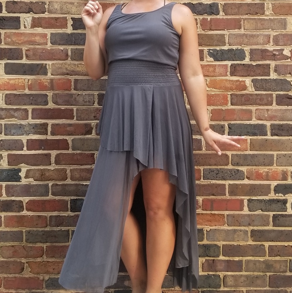 RELISTED Joyfolie Vanessa charcoal layered dress - Picture 2 of 2